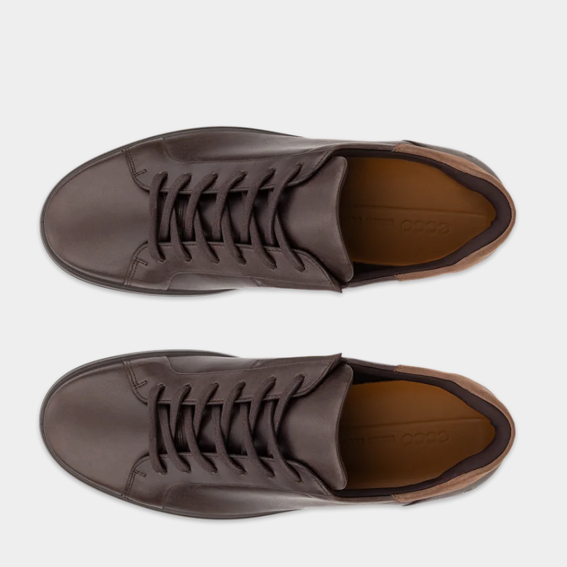 ECCO SOFT 7 Men's Sneakers Brown Leather Fashion Casual Shoes 470824