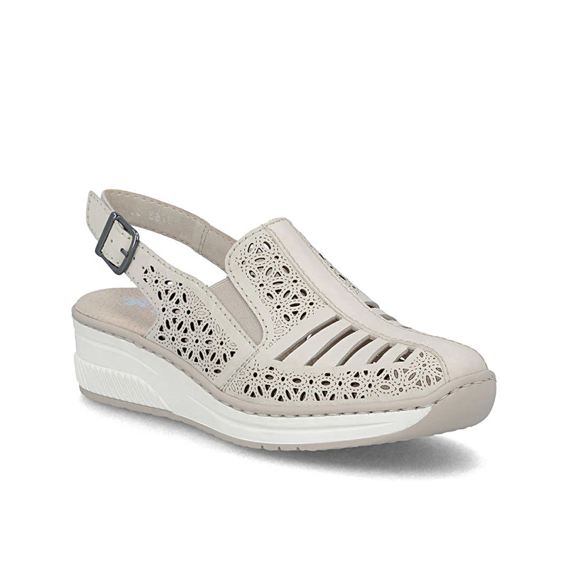 Rieker Women's Sandals Lightweight Beige Summer Comfort Sandals 48763