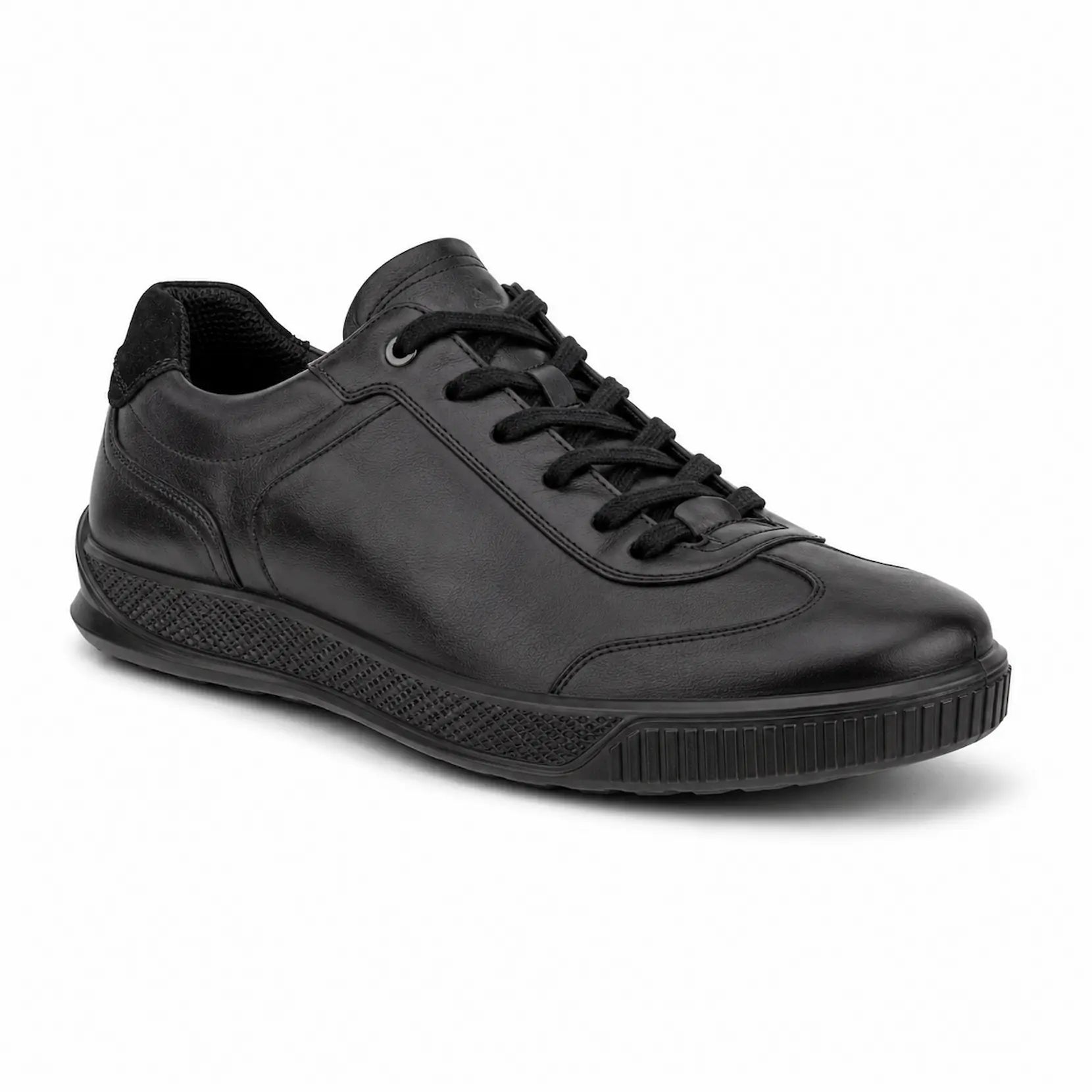 ECCO men BYWAY T Bar trainers black leather casual walking shoes 50168401001 main product view