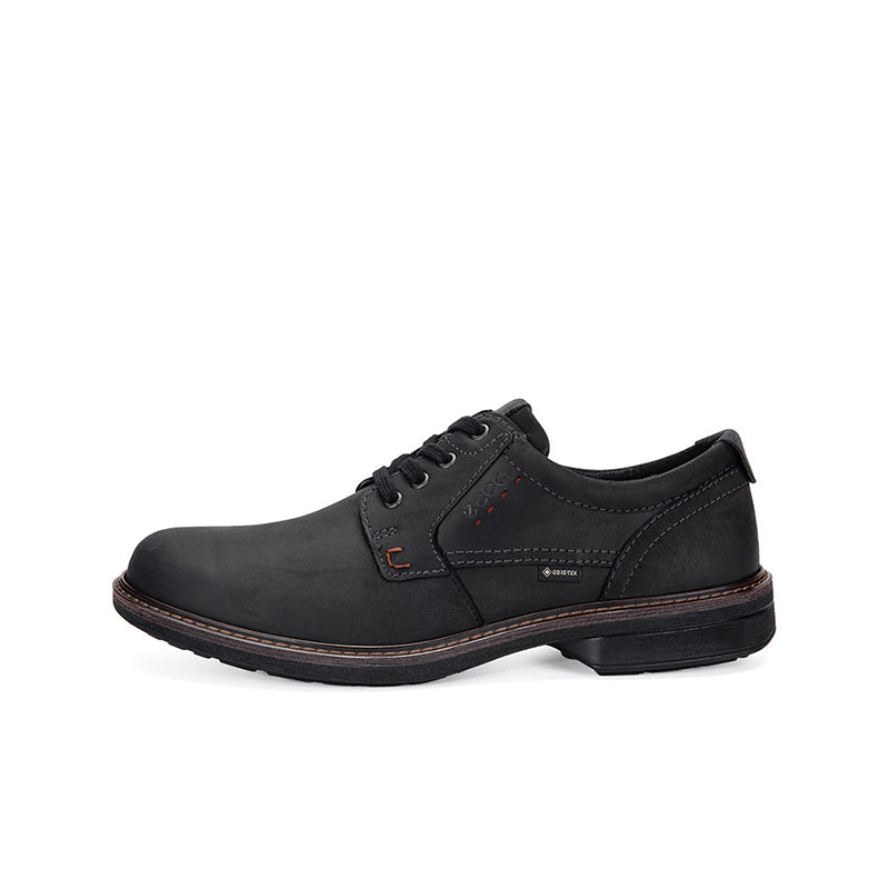 ECCO Turn men's black leather lace-up shoes, side profile