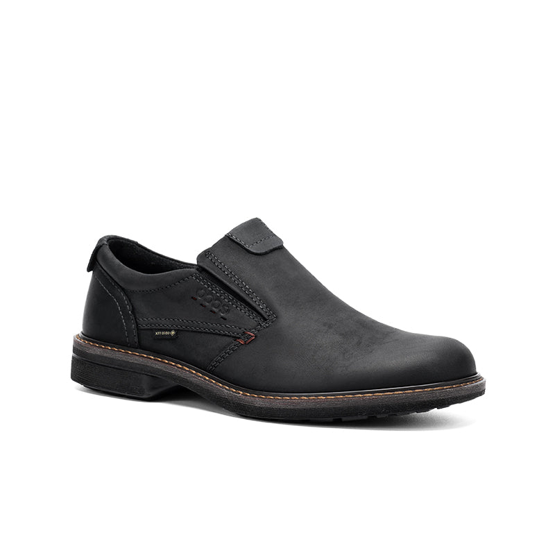 ECCO Turn Men's GTX Leather Shoes Black Slip-on Formal Shoes 510184