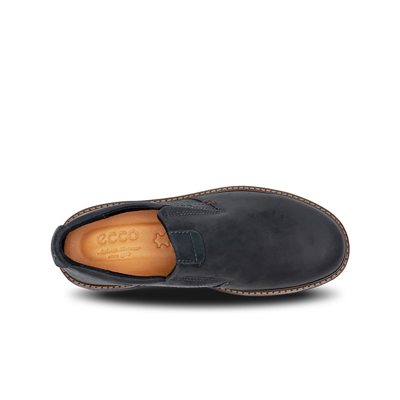 ECCO Turn Men's GTX Leather Shoes Black Slip-on Formal Shoes 510184