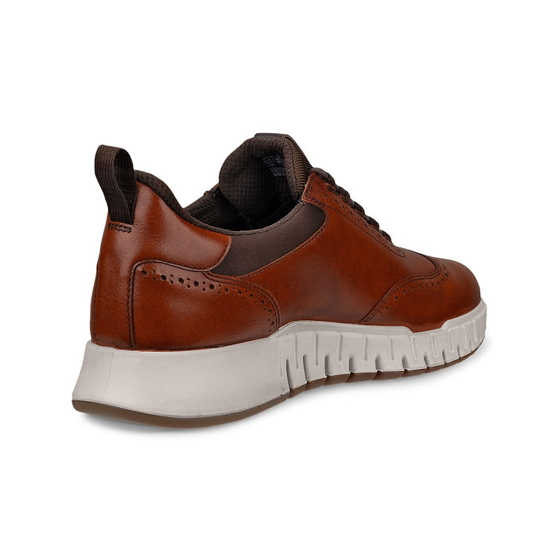 ECCO GRUUV STUDIO Men's Derby Sneaker Brown Leather Casual Fashion Shoes 512334