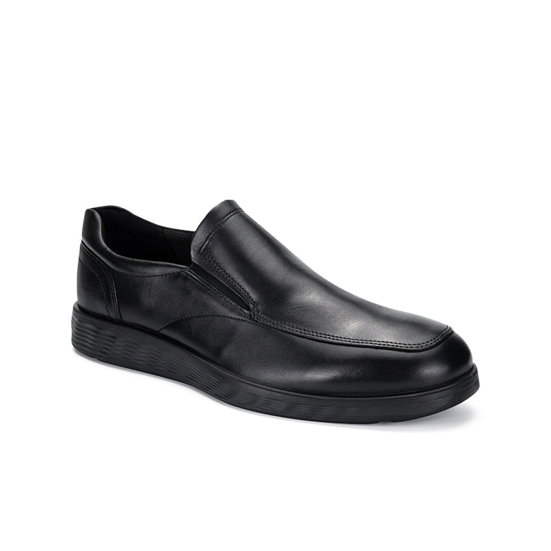 ECCO S Lite Hybrid Men's Loafers Black Leather Slip-on Formal Shoes 520314