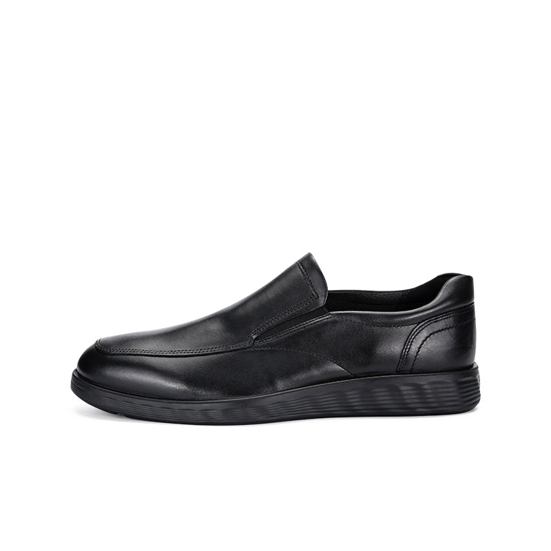 ECCO S Lite Hybrid Men's Loafers Black Leather Slip-on Formal Shoes 520314