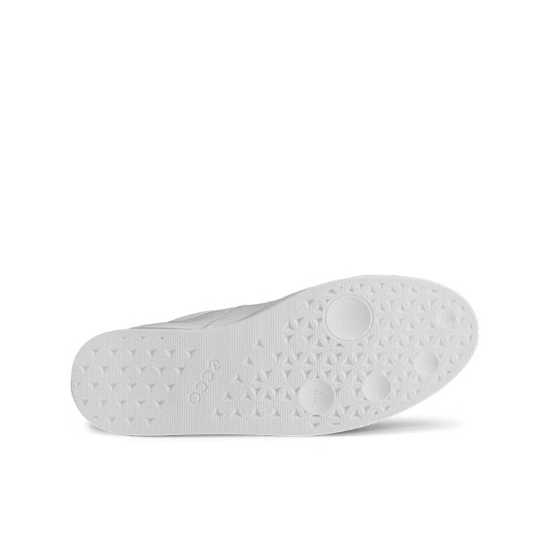 Men's leather sneakers, white, outsole tread pattern view