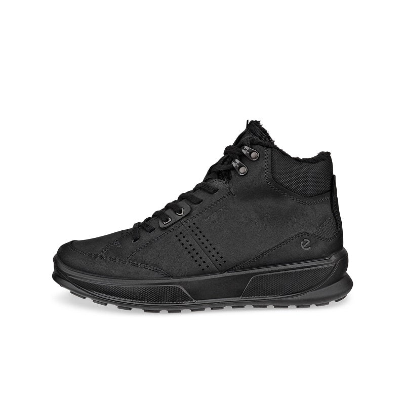 Men's ankle boots in black nubuck with side panels, lace-up, and pull-tab