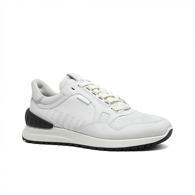 ECCO Astir Lite men's sneakers in white, lace-up with cushioned rubber sole