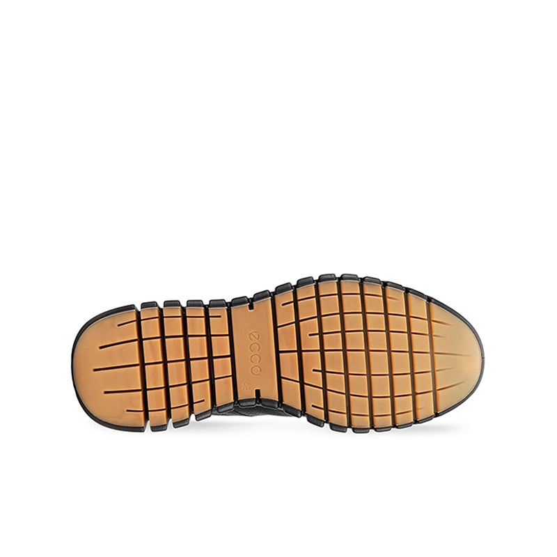 Men's sneaker outsole with rugged grid tread and ECCO branding