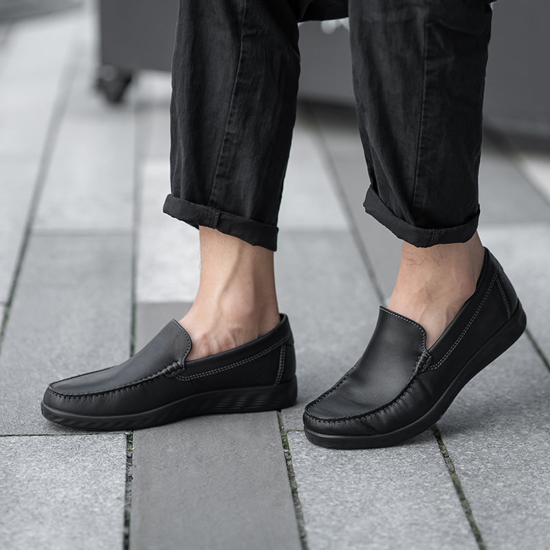 ECCO S Lite Moc Men's Loafer Black Leather Slip-on Casual Shoes 540514