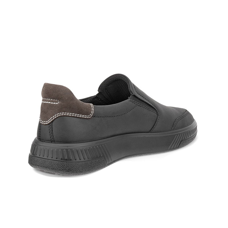 ECCO Move M Men's Sneakers Black Leather Slip-On Casual Shoes 551614