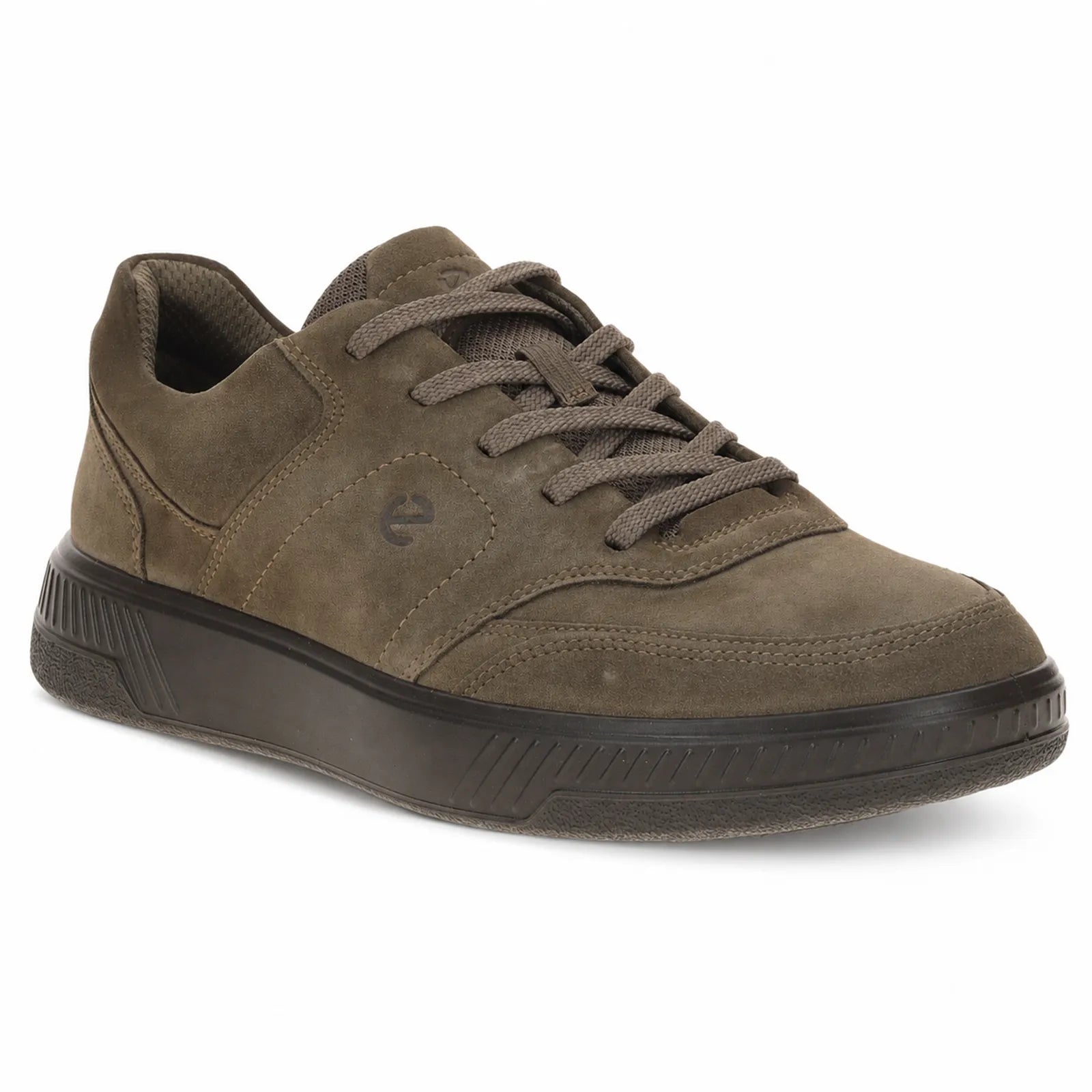 ECCO Move Walker men's dark clay suede nubuck leather trainers with lightweight PU sole, main product view