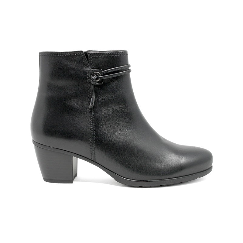 Gabor Women's Boots Black Leather Heel Boots 55522