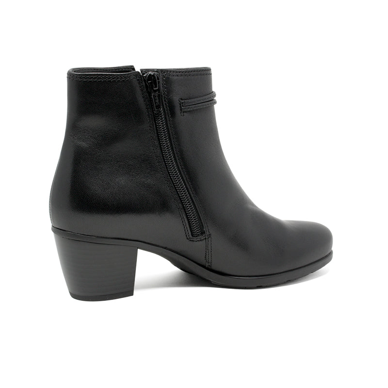 Gabor Women's Boots Black Leather Heel Boots 55522