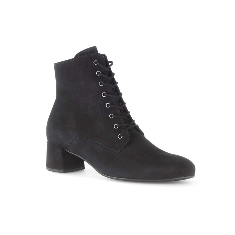 Gabor Abbey Women's Boots Black Leather Heel Boots 55681