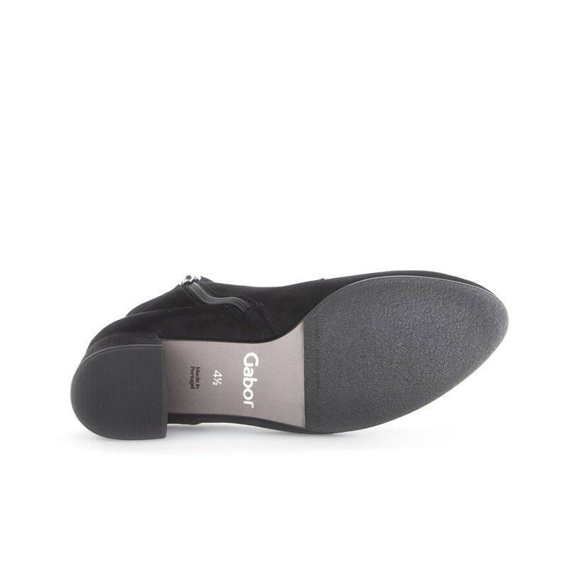 Gabor Abbey Women's Boots Black Leather Heel Boots 55681