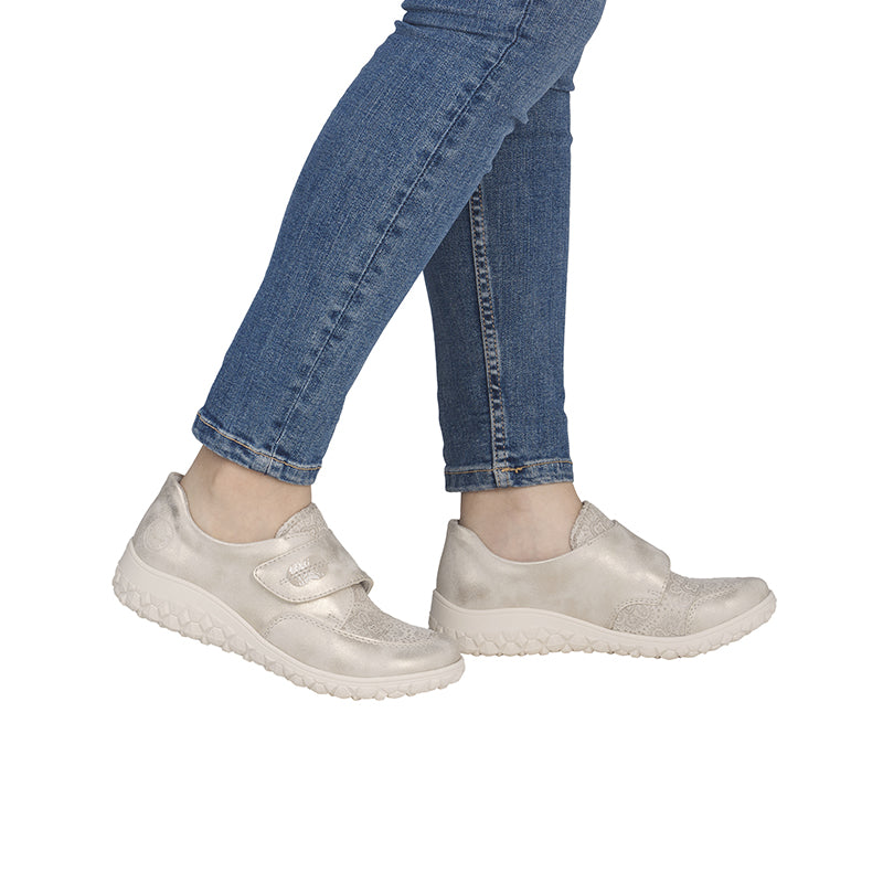 Rieker Women's Loafers Comfortable Beige Walking Shoes 59552