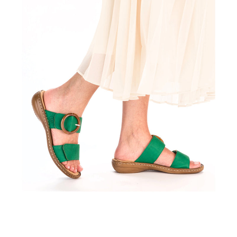 Rieker Women's Slippers Green/White Fashion Summer Casual Sandals 60894