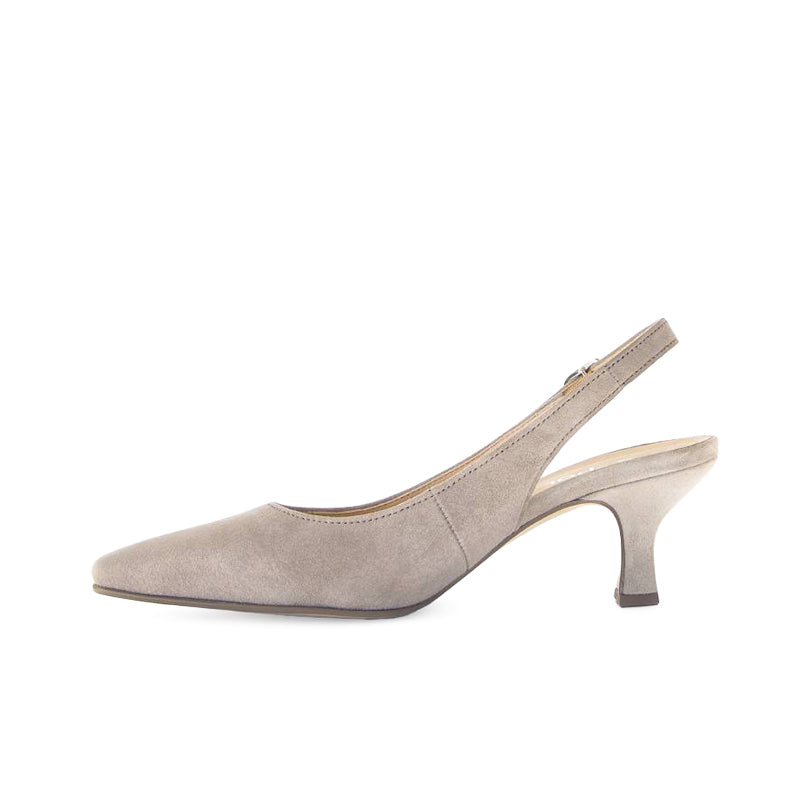 Gabor Lindy Women's Pumps Visone Suede Leather Sling Heel Shoes 61510