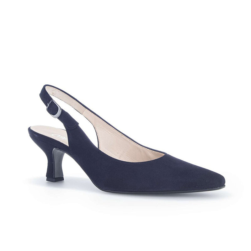 Gabor Lindy Women's Pumps Visone Suede Leather Sling Heel Shoes 61510