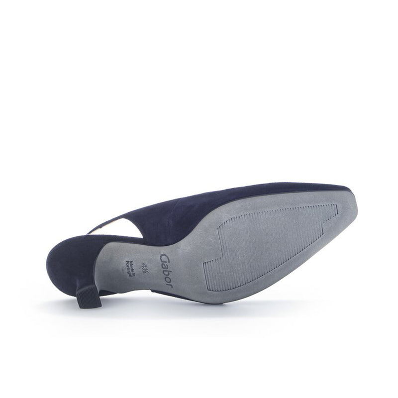 Gabor Lindy Women's Pumps Visone Suede Leather Sling Heel Shoes 61510