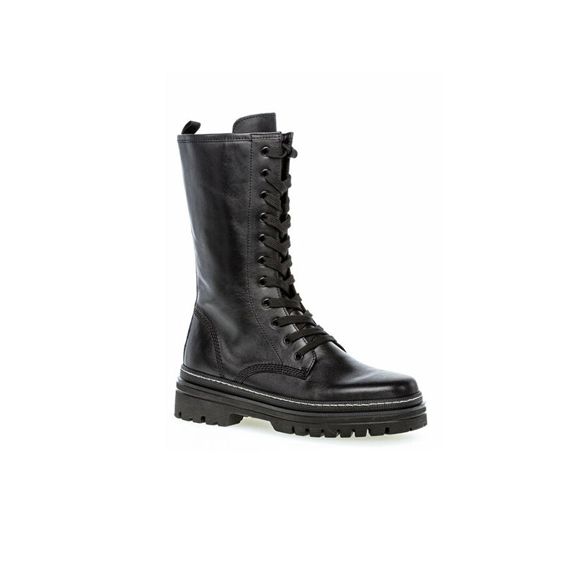Gabor Ghent Women's Long Boots Black Leather Shoes 71723