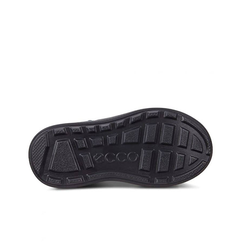 Kids boot outsole tread with ECCO logo on dark rubber