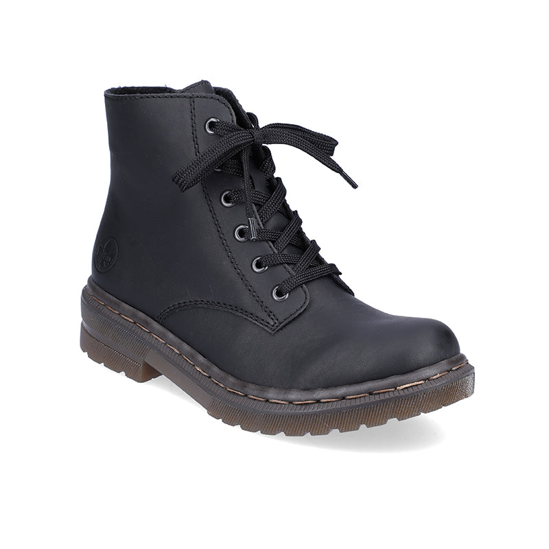 Rieker Women's Ankle Boots Black Zip Casual Ankle Boots 78240