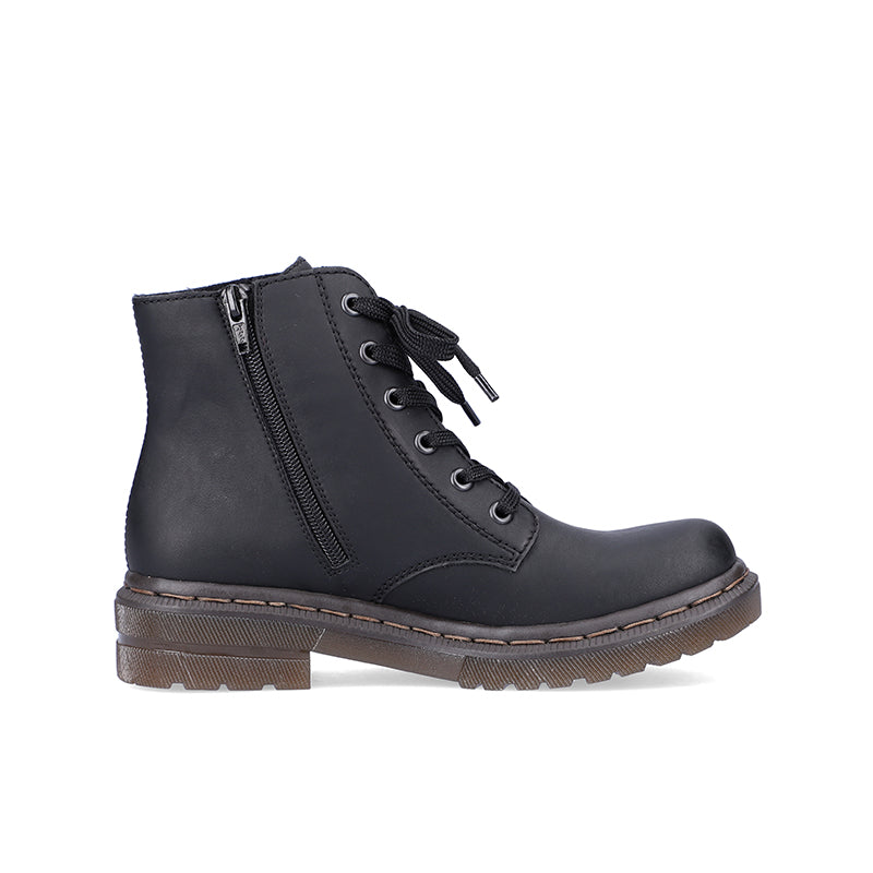 Rieker Women's Ankle Boots Black Zip Casual Ankle Boots 78240