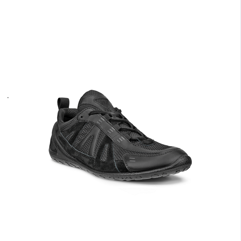 Black women’s athletic sneaker with lace-up front and cushioned sole