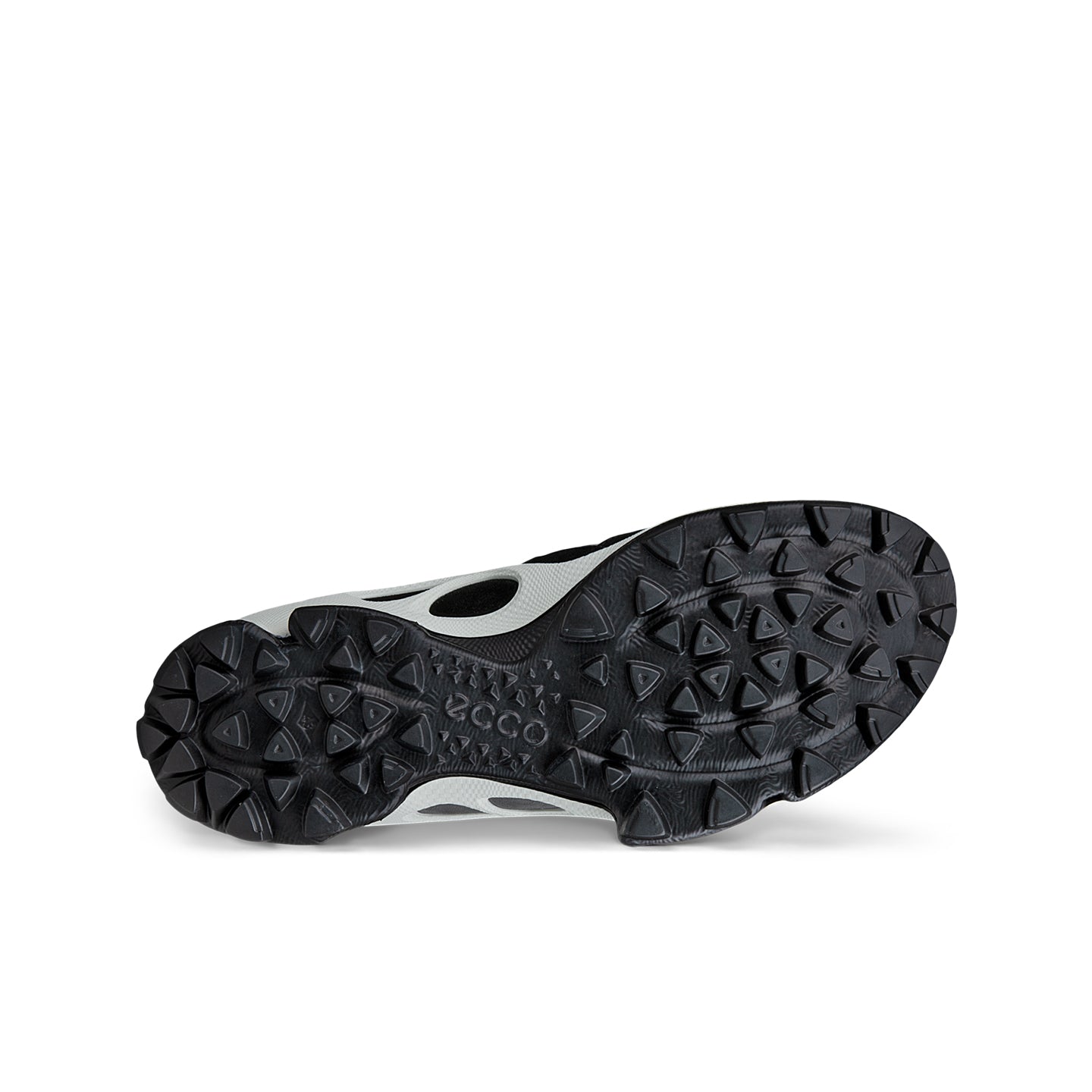 Men's black sneaker outsole with textured tread pattern