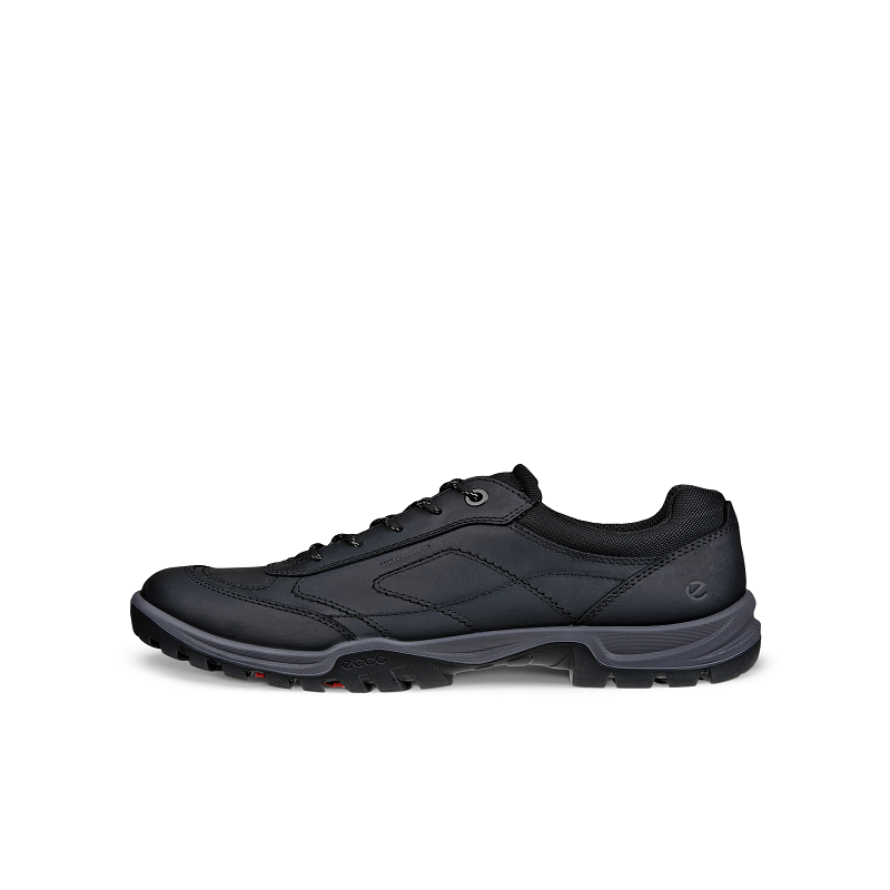 ECCO XPEDITION III men’s sneakers, black textile upper, lace-up style, chunky sole