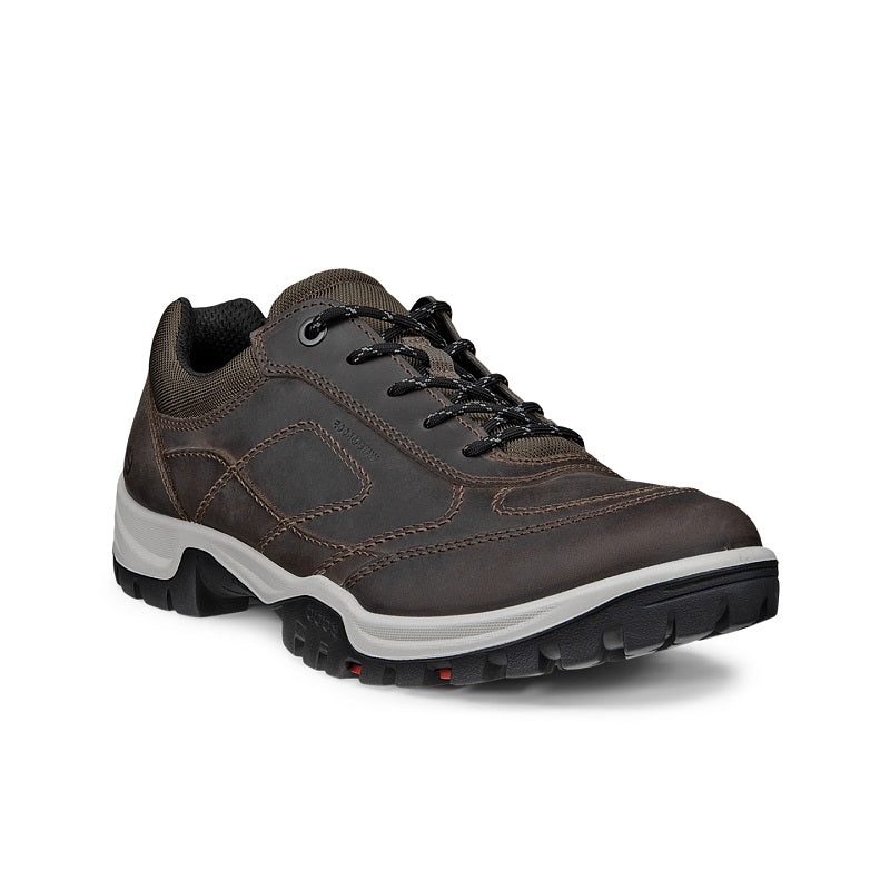 ECCO XPEDITION III men’s sneakers, dark brown textile uppers, lace-up, grippy sole