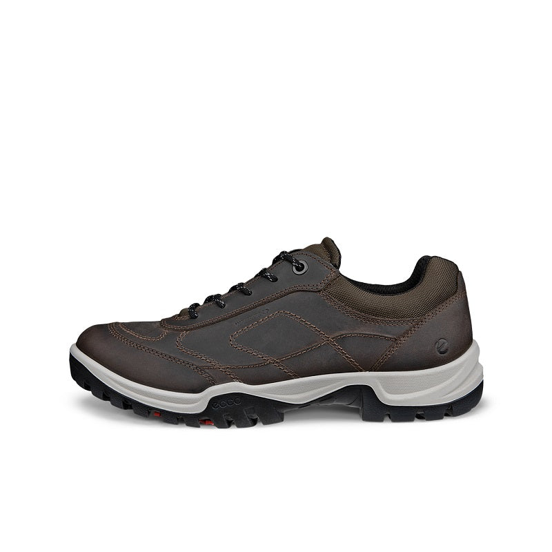 ECCO XPEDITION III men’s sneakers, dark brown textile upper, lace-up, rugged tread