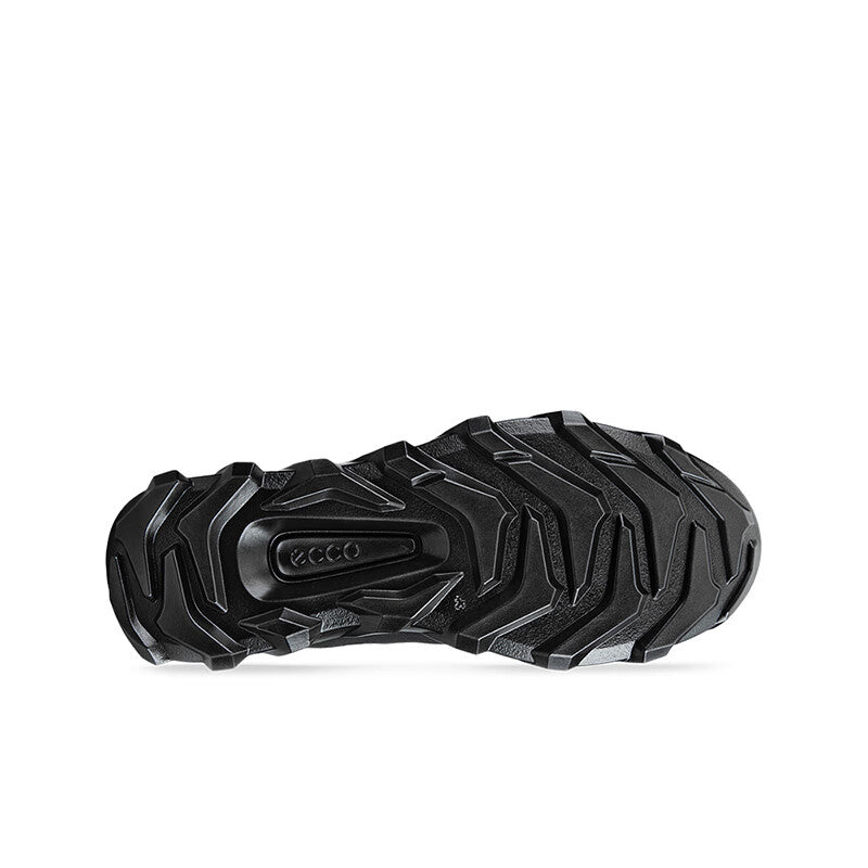 Black sneaker outsole tread pattern, shown from the side