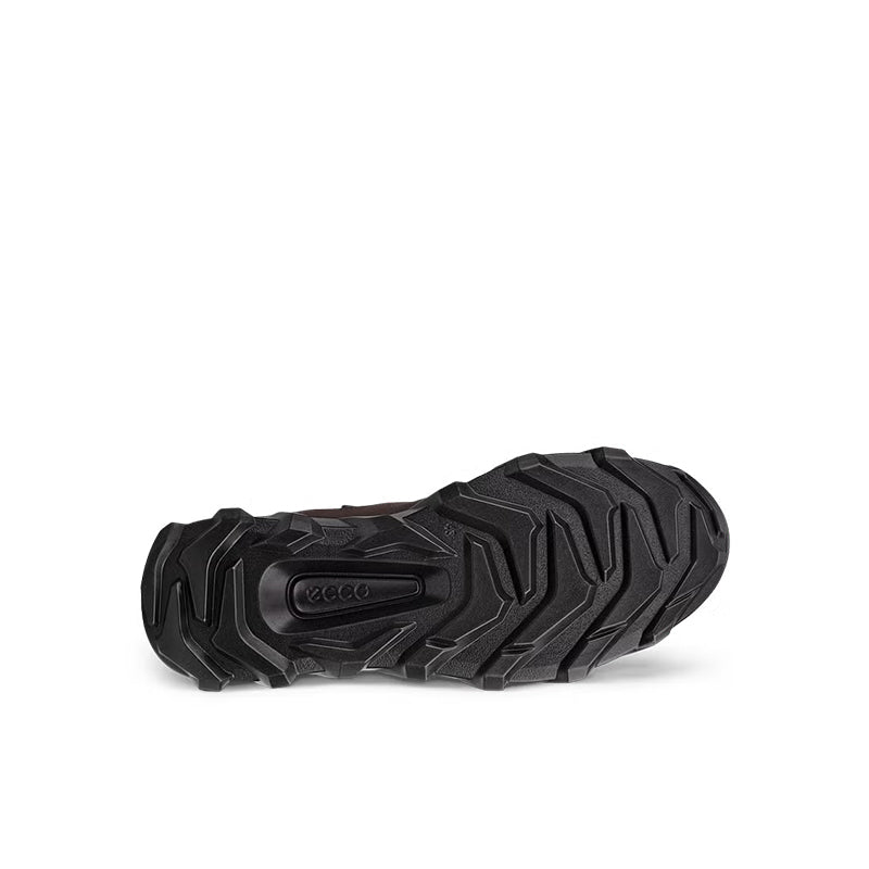Black sneaker outsole with deep multi-directional tread