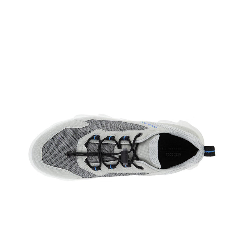 Light grey men's sneaker with open collar and black lining visible