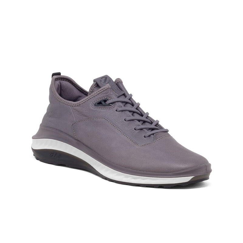 Men's ECCO ST.360 M purple leather lace-up sneakers with padded collar