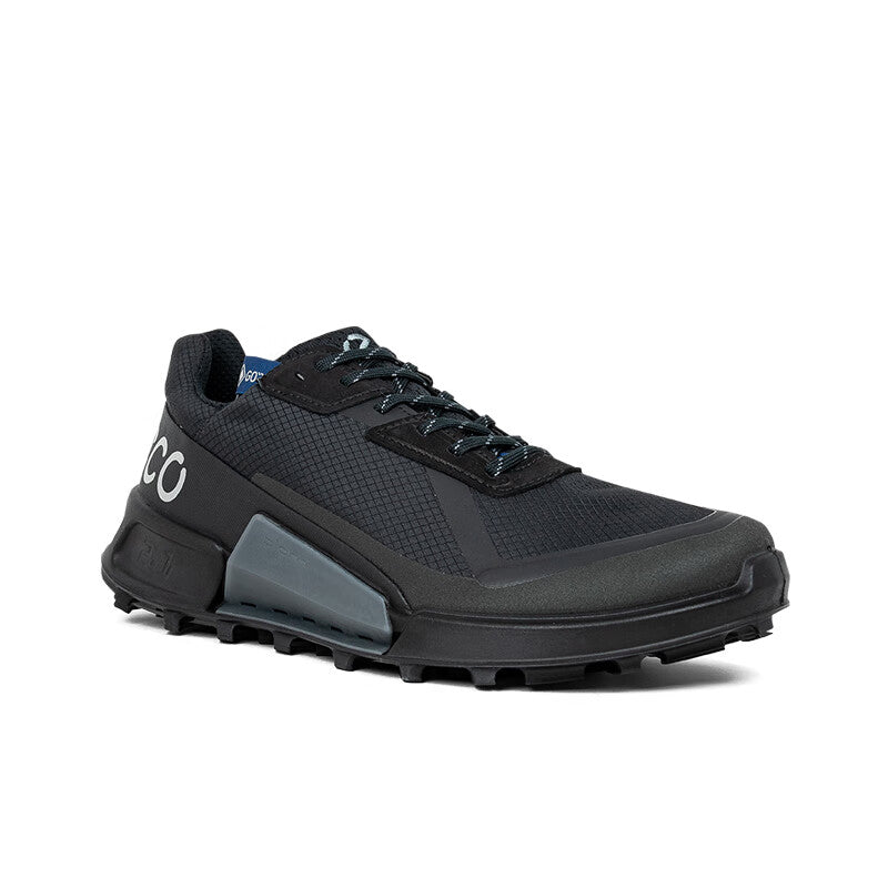 ECCO Biom 2.1 men's black lace-up outdoor sneakers with thick cushioned sole