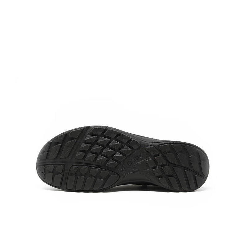 ECCO men's black sneaker outsole with tread pattern and durable rubber construction