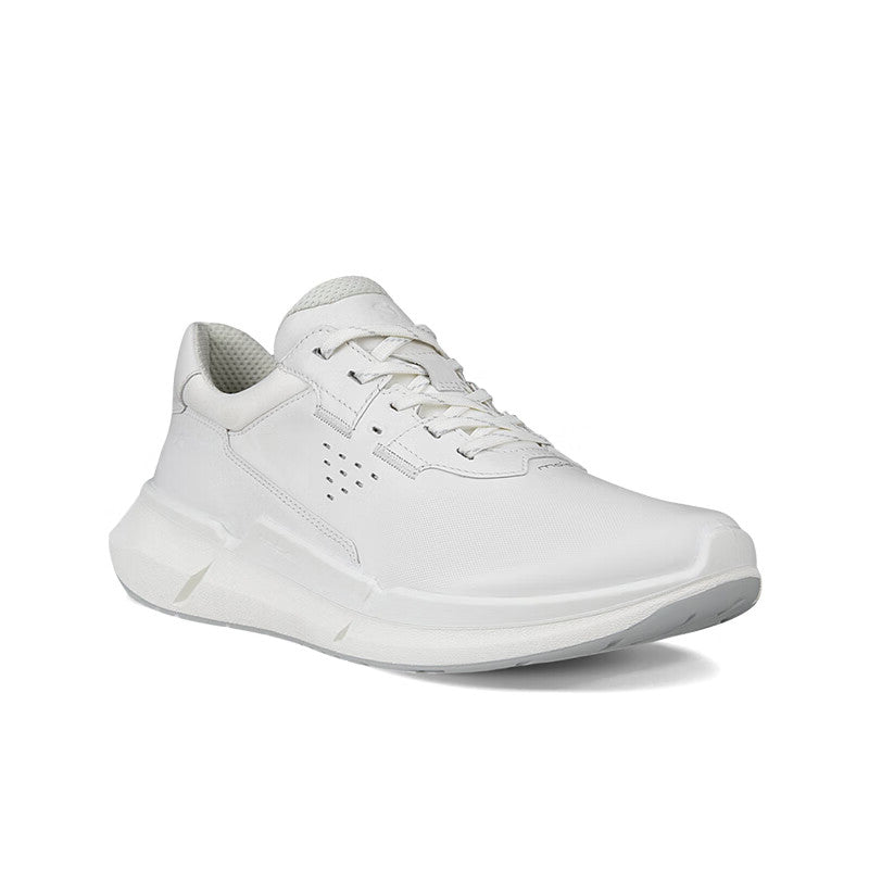 ECCO Biom 2.2 women's leather sneakers, white, lace-up with padded collar