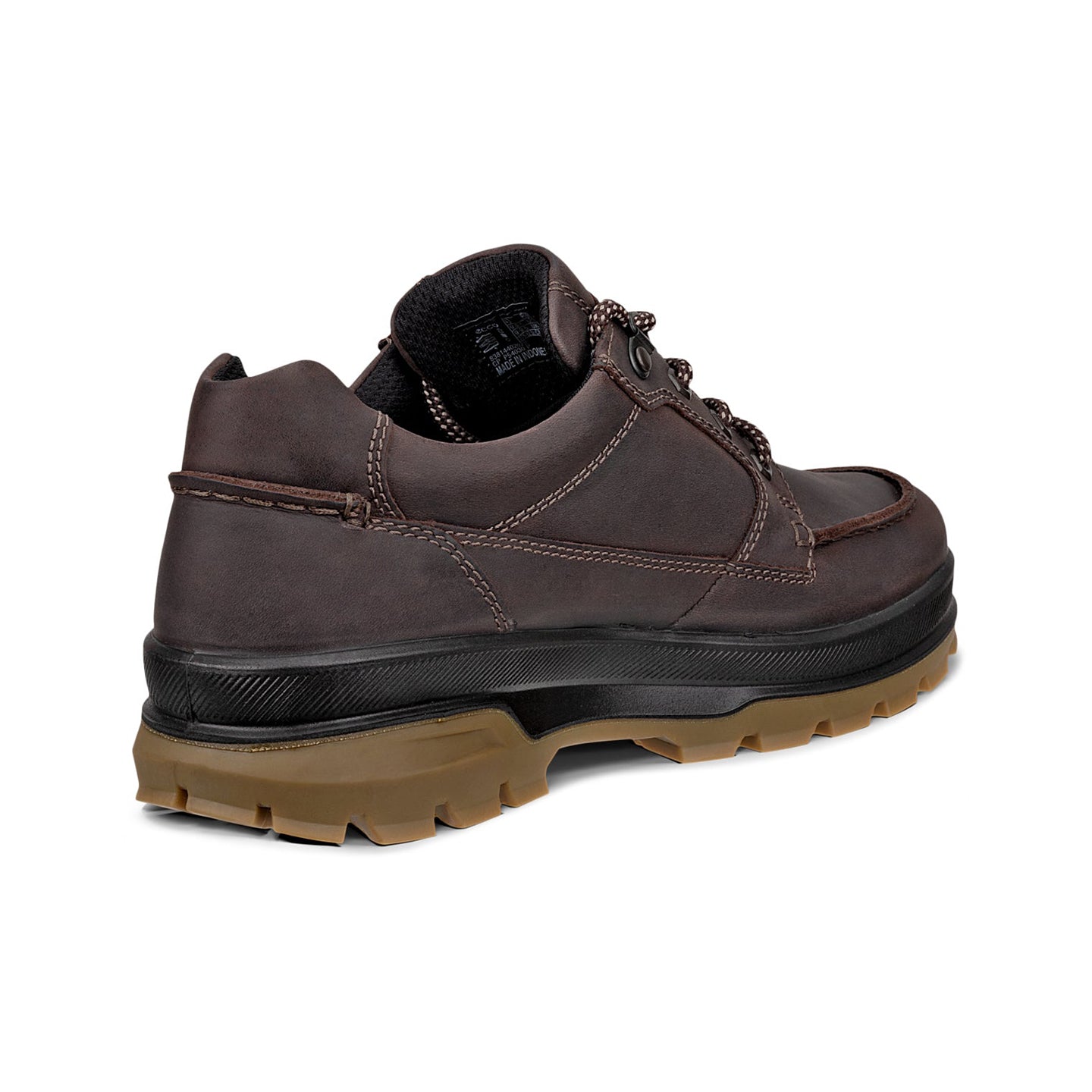ECCO Rugged Track Men's Lace Up Leather Walking Shoes Black /Brown 838144