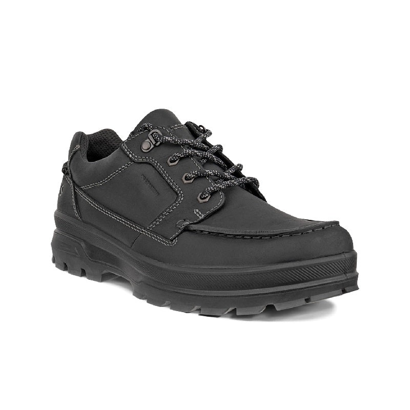 ECCO Rugged Track Men's Lace Up Leather Walking Shoes Black /Brown 838144