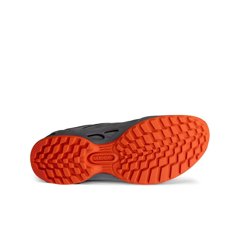 ECCO BIOM ENERGI men's sneaker outsole, orange rubber tread with traction pattern