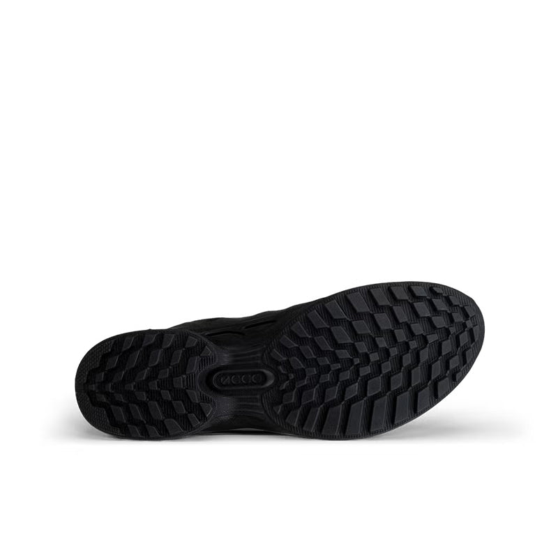 Black sneaker outsole with textured tread pattern