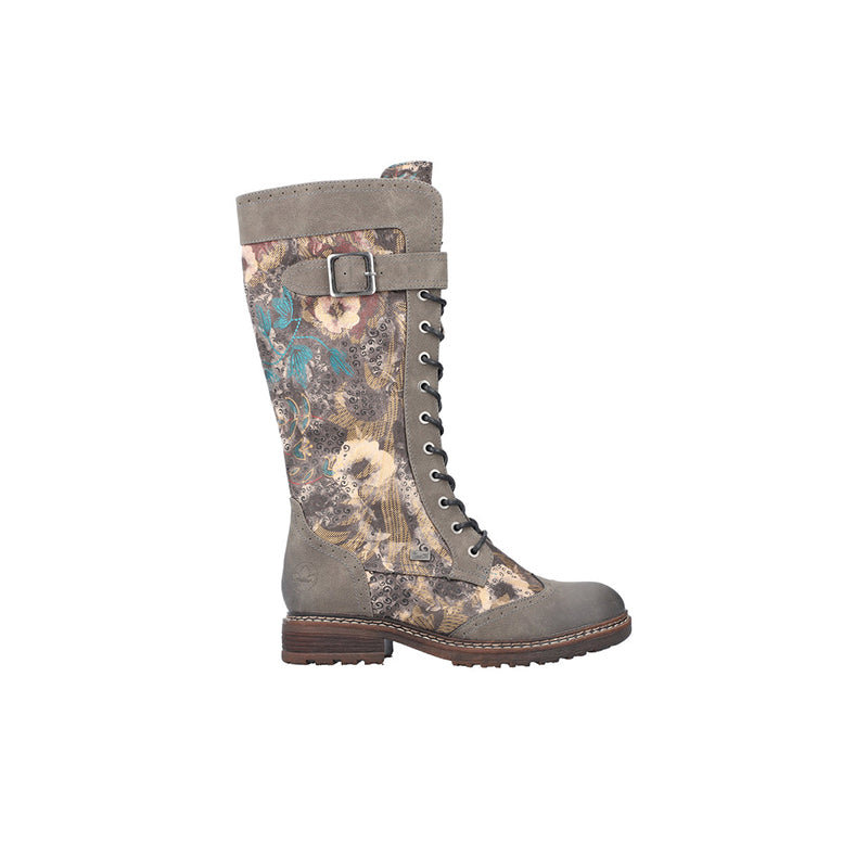 Rieker Women's Long Boots Multicolor Fashion  Zip Casual Shoes 94734