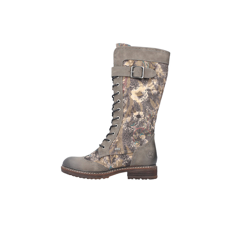 Rieker Women's Long Boots Multicolor Fashion  Zip Casual Shoes 94734