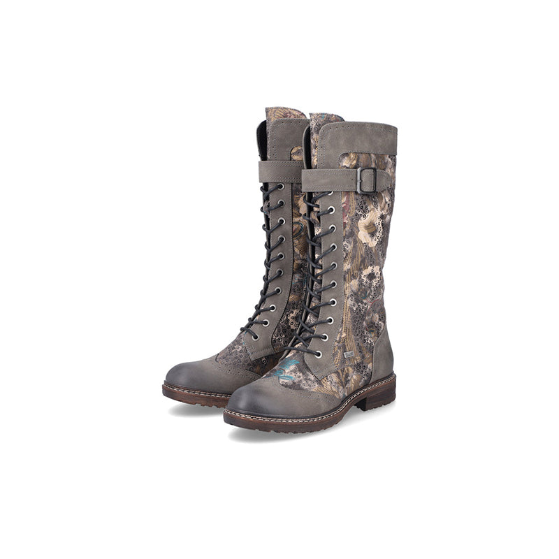 Rieker Women's Long Boots Multicolor Fashion  Zip Casual Shoes 94734