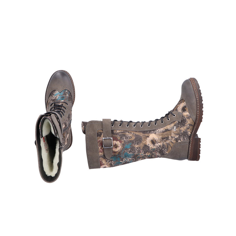 Rieker Women's Long Boots Multicolor Fashion  Zip Casual Shoes 94734