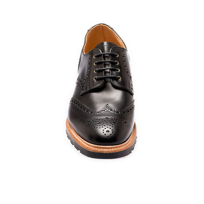 Solovair Men's Leather Shoes Black Gibson Brogue Classic Leather Shoes 950009